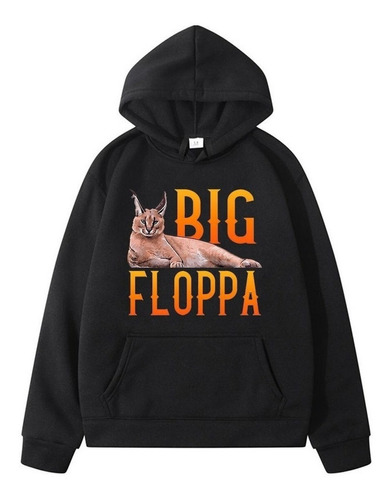 Tops Big Floppa Meme Lindo Gato Caracal Impreso Sudaderas Co